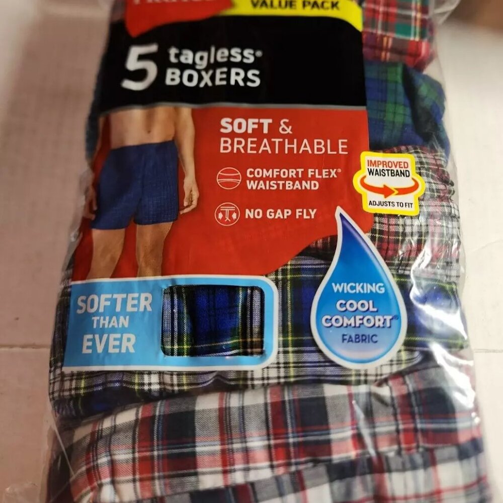 5 pack Hanes boxers/boxer shorts